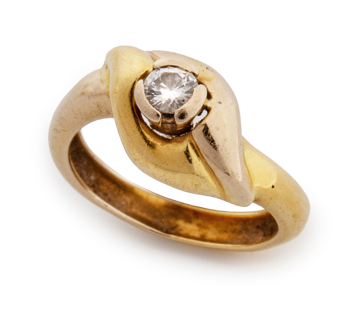 SOLITAIRE RING IN GOLD 18 kt.