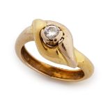SOLITAIRE RING IN GOLD 18 kt.