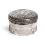 GLASS POWDER JAR EARLY 20TH CENTURY