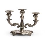 THREE-ARMED SILVER CANDLESTICK PUNCH MILAN 1944/1968