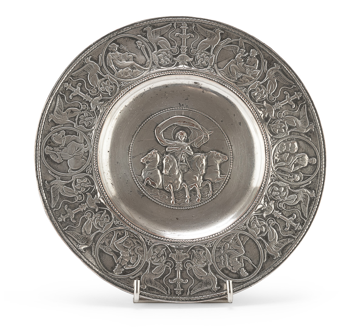 SILVER-PLATED SAUCER 20TH CENTURY