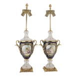 PAIR OF LAMPS IN SEVRES PORCELAIN 20TH CENTURY