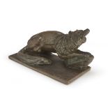 FOX SCULPTURE IN CERAMICS RICCARDO GATTI FAENZA EARLY 20TH CENTURY