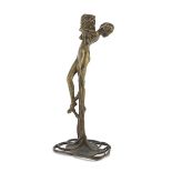 SMALL BRONZE CANDLESTICK LIBERTY PERIOD