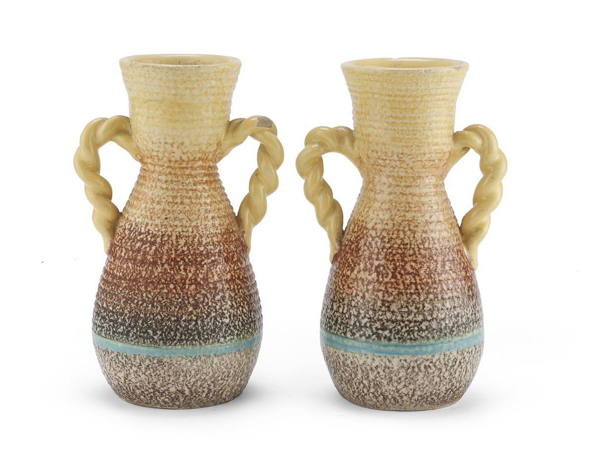 A PAIR OF VASES PROBABLY NICOLAJ DIULGHEROFF FOR ALBISOLA 50s