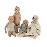 FOUR DOLLS OF THE EARLY 20TH CENTURY