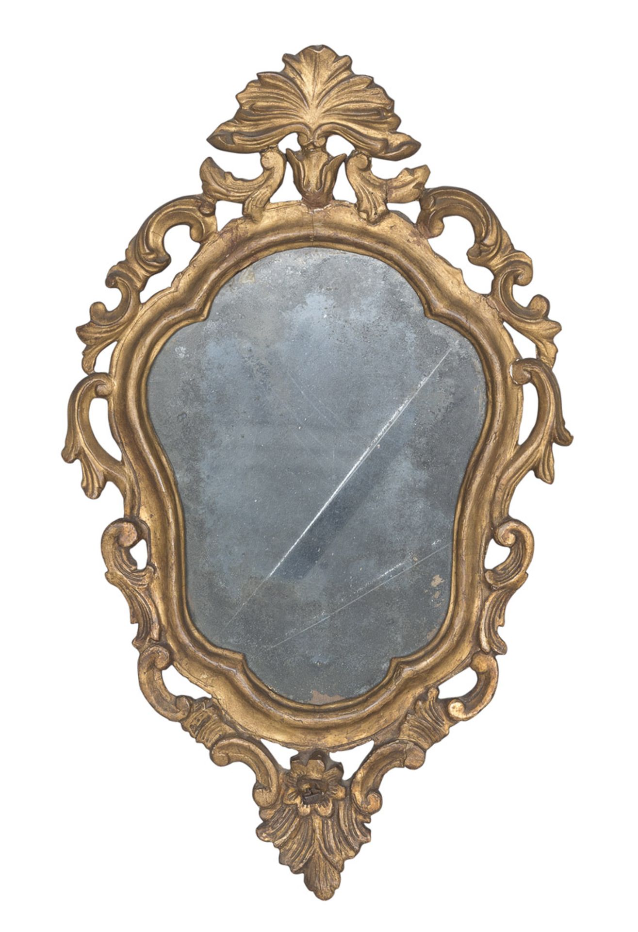 SMALL GILTWOOD MIRROR 18th CENTURY