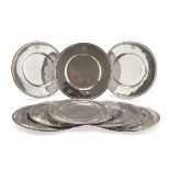 EIGHT SILVER-PLATED COASTERS, PUNCH STOVIGLIE NAVI LLOYD SABAUDO & COSULICH ca.