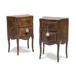 PAIR OF VIOLET EBONY BEDSIDE TABLES ROMAN MANUFACTURE LATE 19th CENTURY