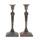 PAIR OF SILVER-PLATED CANDLESTICKS EARLY 20TH CENTURY