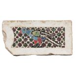 FRAGMENT OF COSMATESQUE WHITE MARBLE 15TH CENTURY