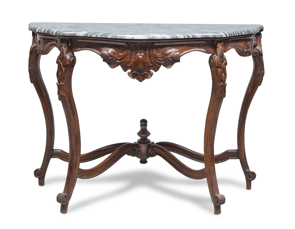 SMALL WALNUT CONSOLE PERIOD LUIGI FILIPPO