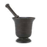 BRONZE MORTAR WITH PESTLE 18th CENTURY