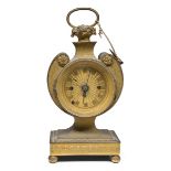 SMALL BRONZE TABLE CLOCK EMPIRE PERIOD