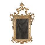 MIRROR IN GILTWOOD EIGHTEENTH CENTURY STYLE EARLY 20TH CENTURY