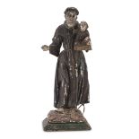 WOOD SCULPTURE OF SAINT ANTHONY WITH THE CHILD 17thI CENTURY