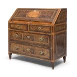 WONDERFUL INLAID FLIP-TOP CABINET LOWER LOMBARDY OR EMILIA PERIOD LOUIS XVI