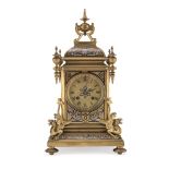 BRONZE TABLE CLOCK PROBABLY RUSSIA EARLY 20TH CENTURY