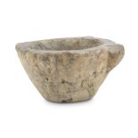 VENEERED WHITE MARBLE MORTAR 17th CENTURY