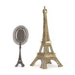 TWO METAL MODELS OF THE EIFFEL TOWER 20TH CENTURY