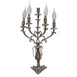 BURNISHED BRONZE CANDELABRA 19th CENTURY