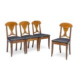 FOUR CHAIRS IN MAPLE BIEDERMAIER PERIOD