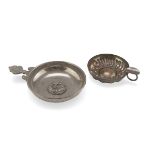 TWO SILVER-PLATED TASTEVIN EARLY 20TH CENTURY