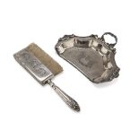 SILVER-PLATED CRUMB SCOOP AND SHOVEL PUNCH SHEFFIELD ROYAL FAMILY 20TH CENTURY