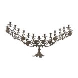 JEWISH METAL CANDELABRA LATE 19th CENTURY