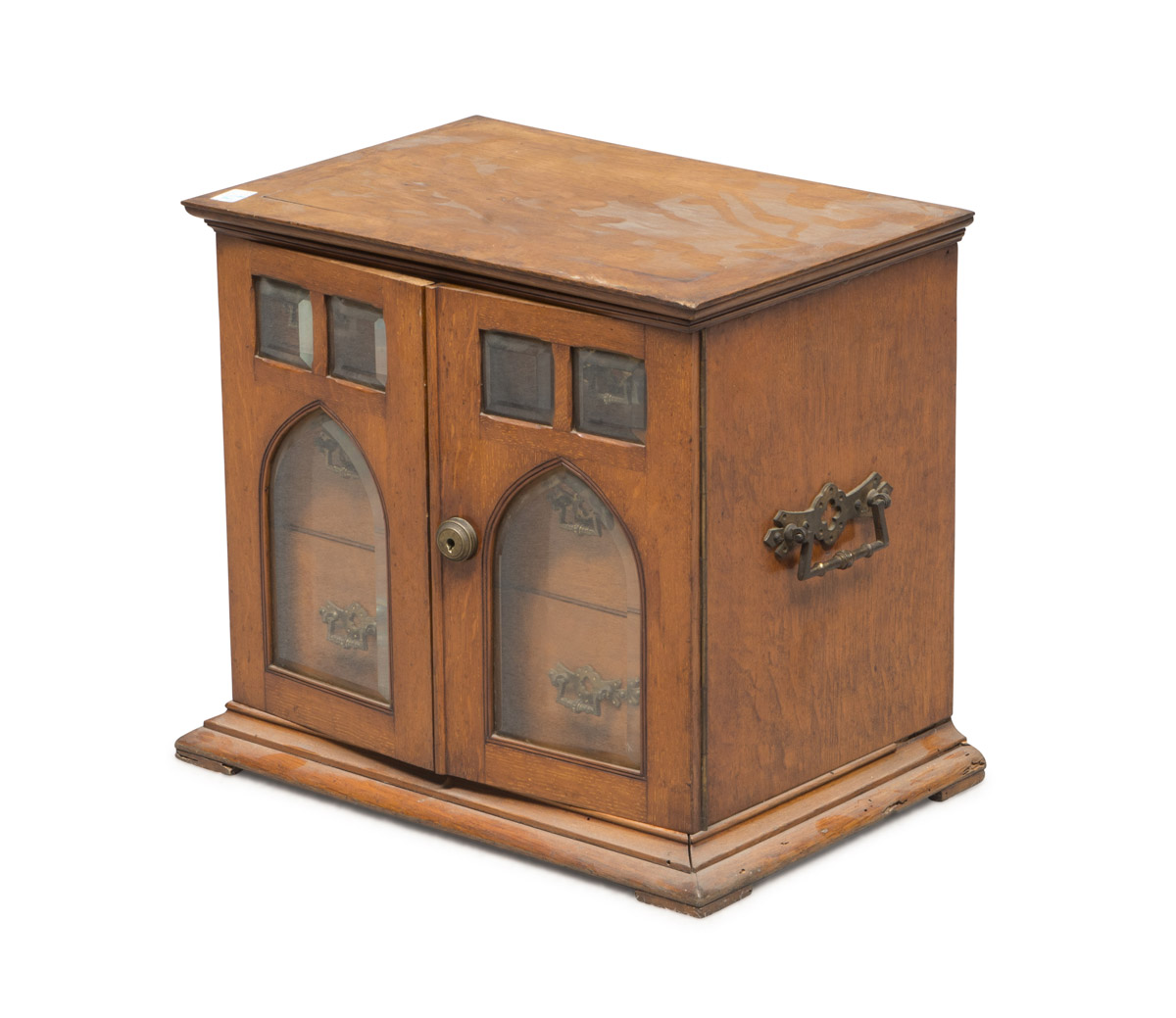 SMALL COIN CABINET IN OAK ENGLAND EARLY 20TH CENTURY