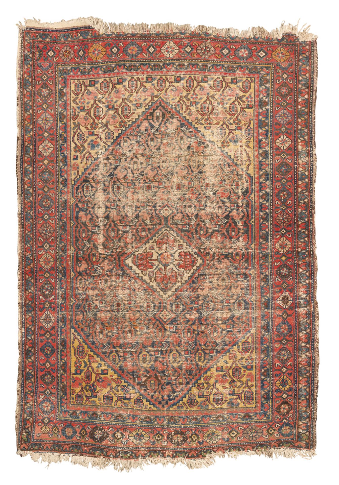 REMAINS OF MALAYER CARPET EARLY 20TH CENTURY