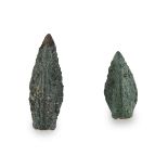 TWO BRONZE ARROW POINTS ROMAN AGE