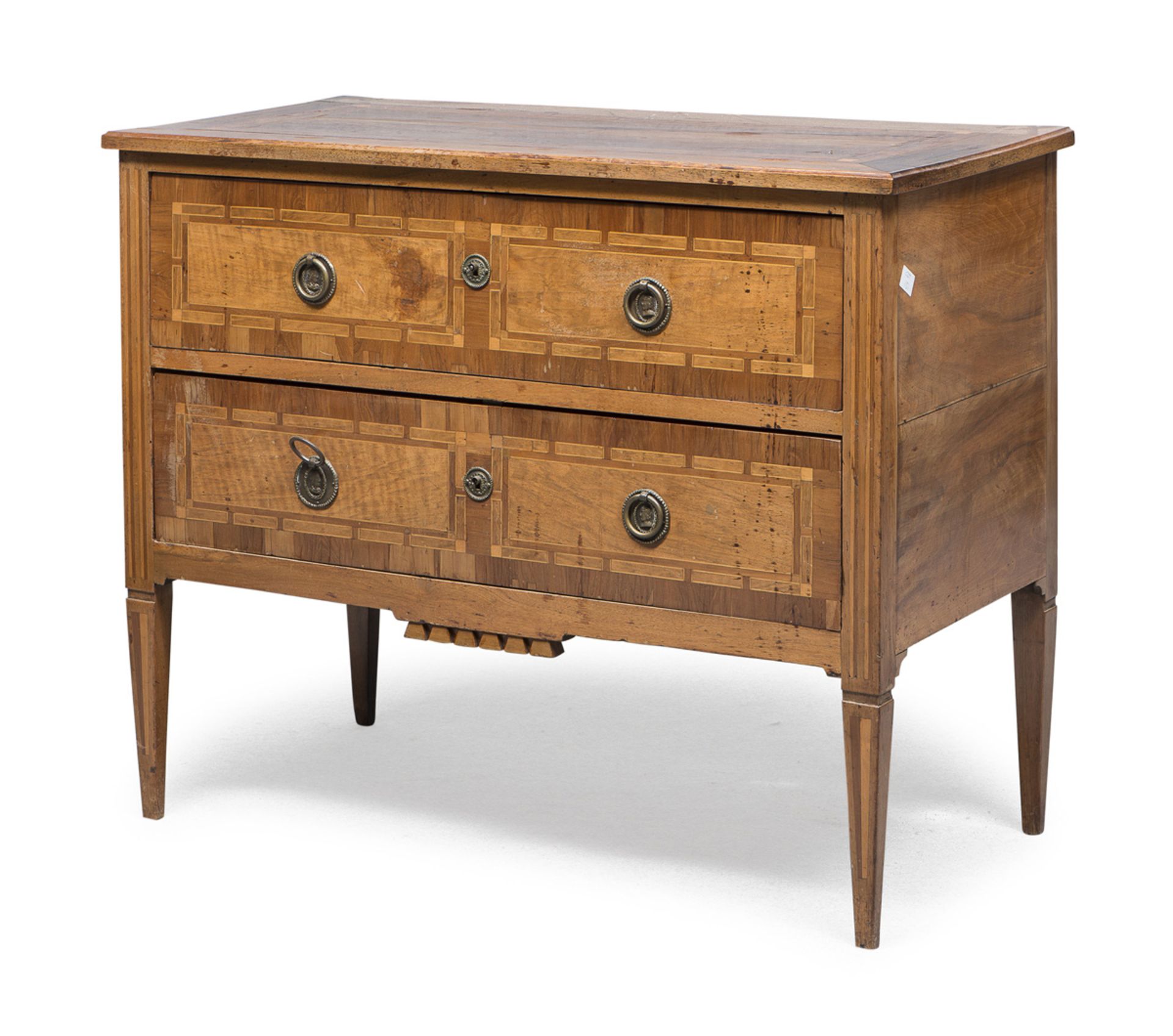 SMALL WALNUT DRAWER CENTRAL ITALY AT THE END OF THE 18TH CENTURY