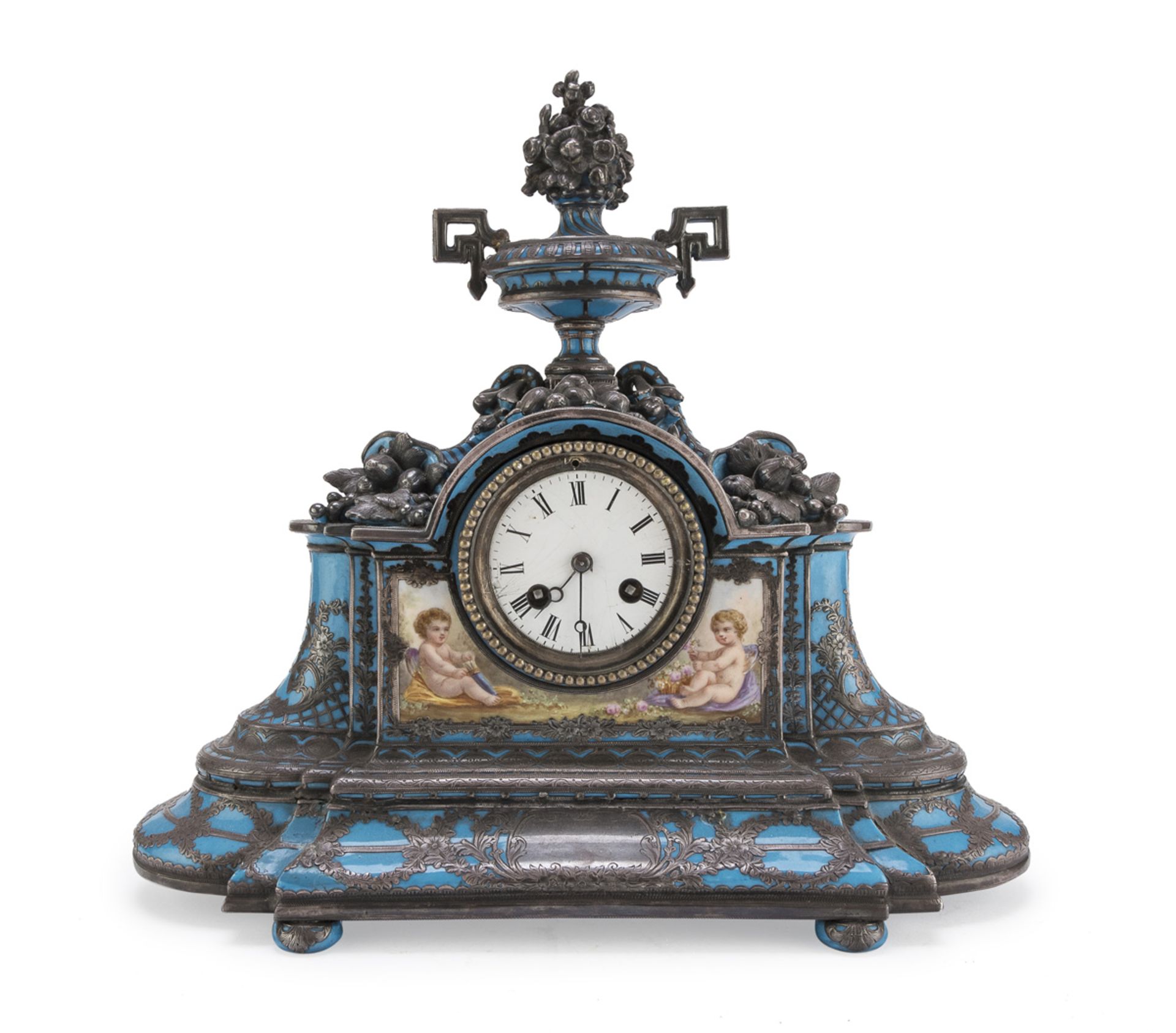 PORCELAIN TABLE CLOCK SEVRES LATE 19TH CENTURY