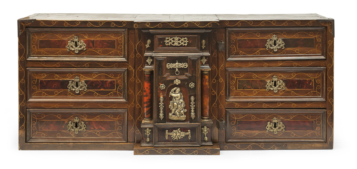 WONDERFUL COIN CABINET IN WALNUT NORTHERN ITALY 18TH CENTURY