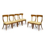 SIX CHAIRS IN BIRCH ROOT NORTHERN EUROPE BIEDERMAIER PERIOD