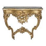 CONSOLE IN GILTWOOD PIEDMONT OR FRANCE 18TH CENTURY