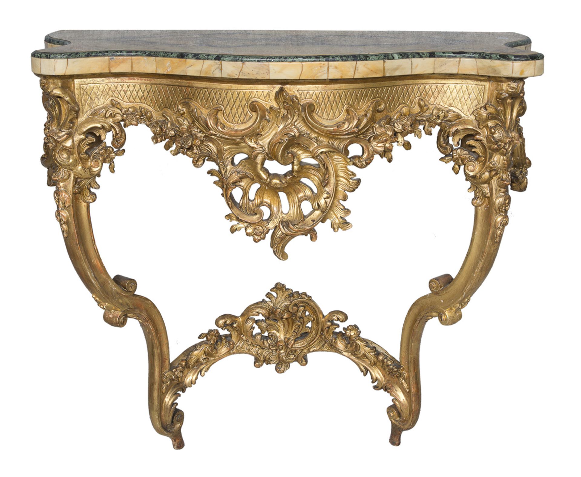 CONSOLE IN GILTWOOD PIEDMONT OR FRANCE 18TH CENTURY