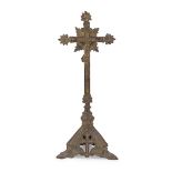 SMALL GILT METAL CRUCIFIX 19TH CENTURY