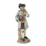 PORCELAIN SELLER FIGURE SAX LATE 18TH CENTURY