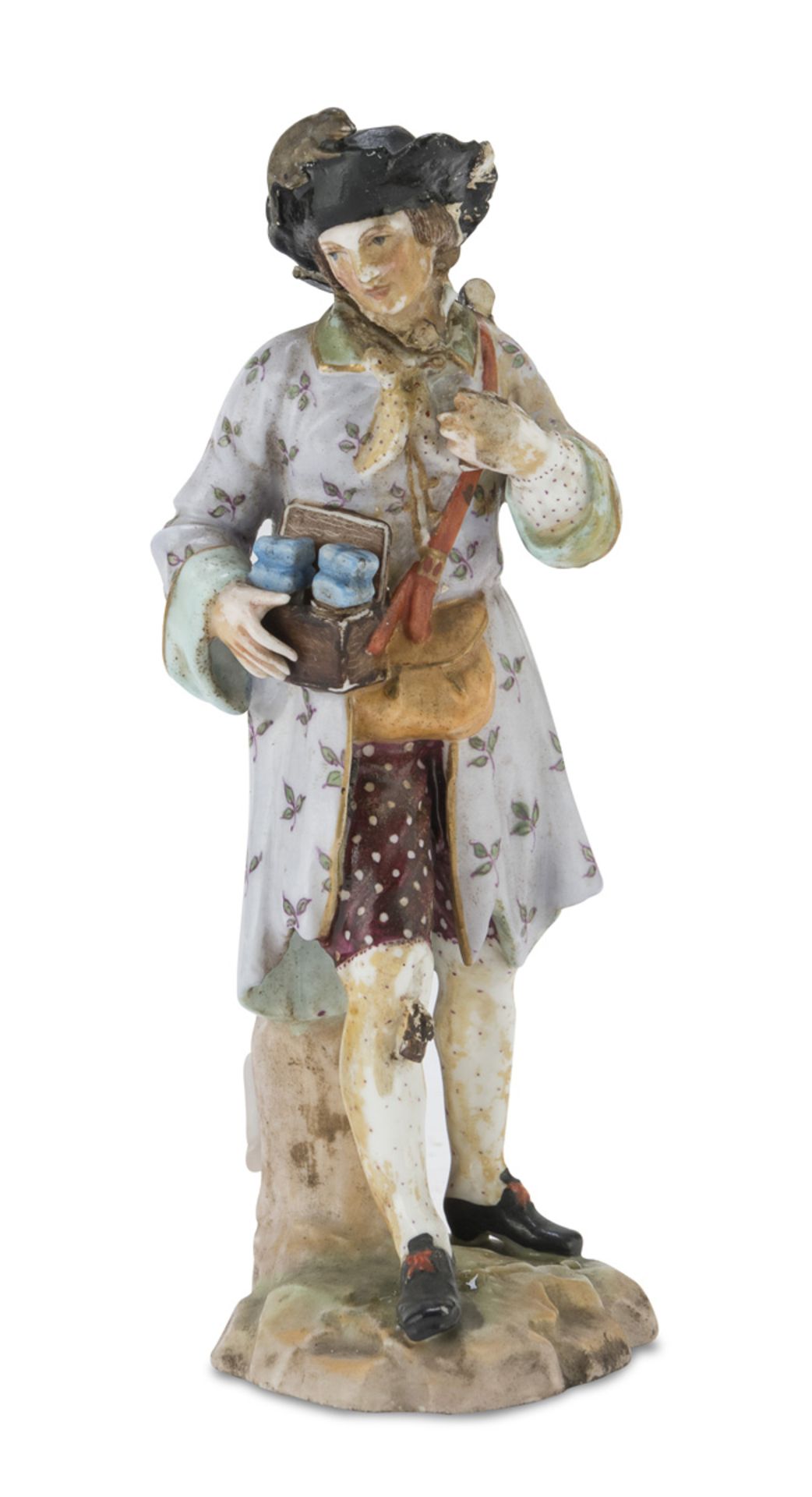 PORCELAIN SELLER FIGURE SAX LATE 18TH CENTURY