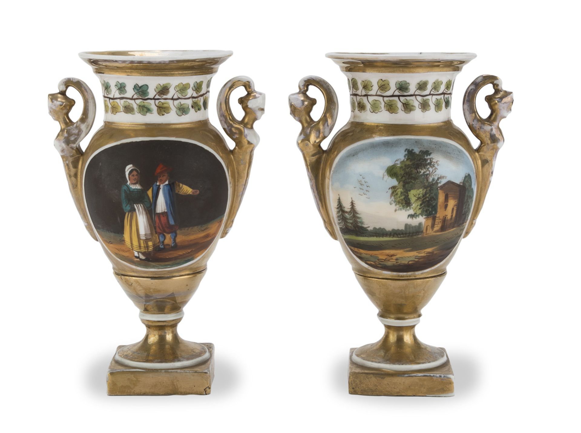 PAIR OF PORCELAIN VASES EARLY 19TH CENTURY