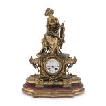 BRONZE TABLE CLOCK 19th CENTURY