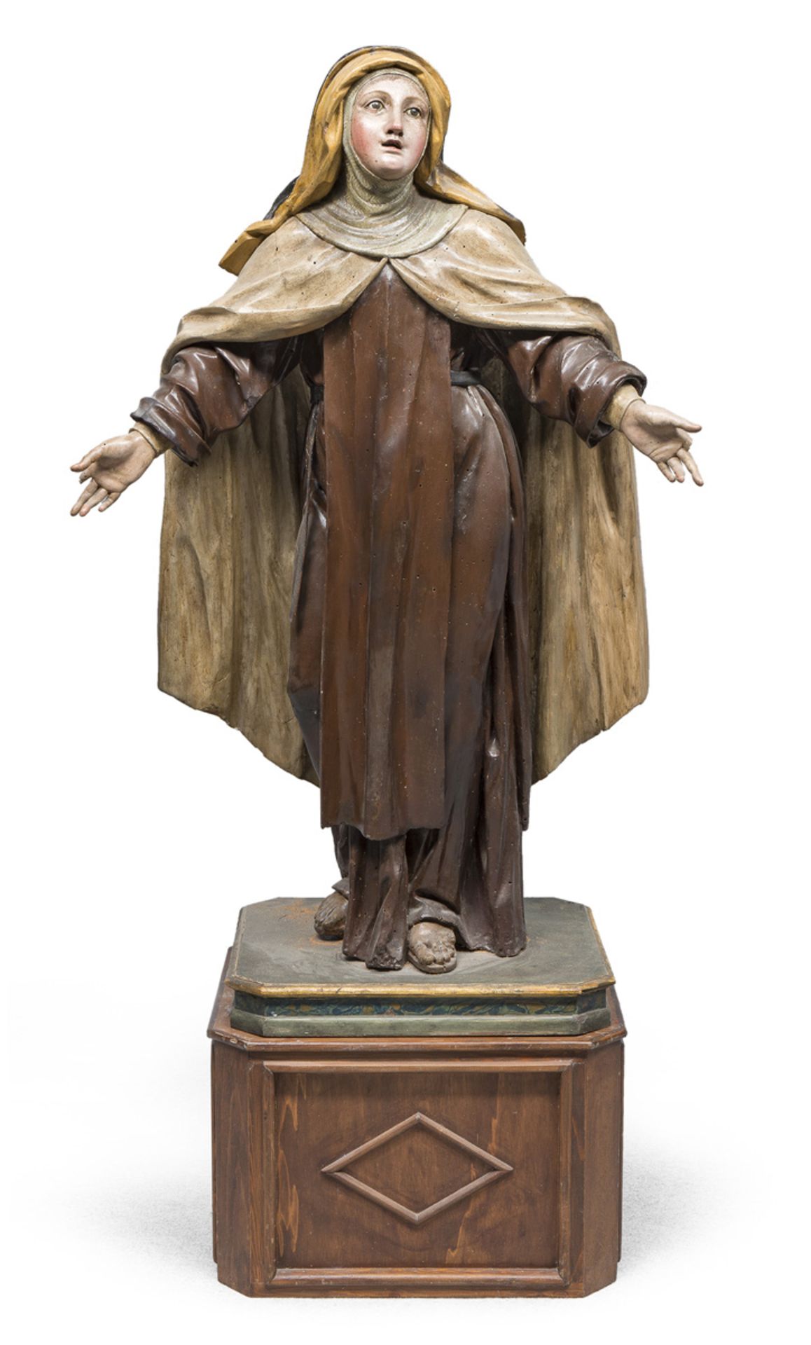 STATUE OF ST CATHERINE OF SIENA CENTRAL ITALY LATE 18TH CENTURY