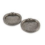 PAIR OF SILVER SAUCERS PUNCH EGYPT CAIRO POST 1968