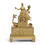 BEAUTIFUL GOLDEN BRONZE TABLE CLOCK EARLY 19th CENTURY