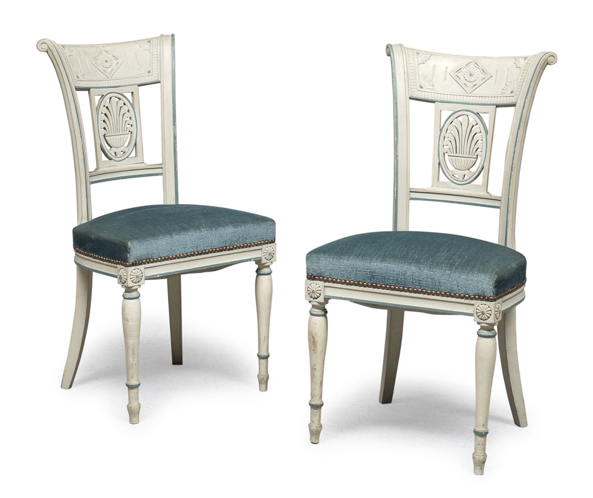 PAIR OF CHAIRS IN LACQUERED WOOD FRANCE EARLY 19TH CENTURY