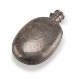 SILVER POCKET FLASK LONDON 1886