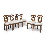 FIVE CHAIRS IN HOLYWOOD VENETO EARLY 19TH CENTURY