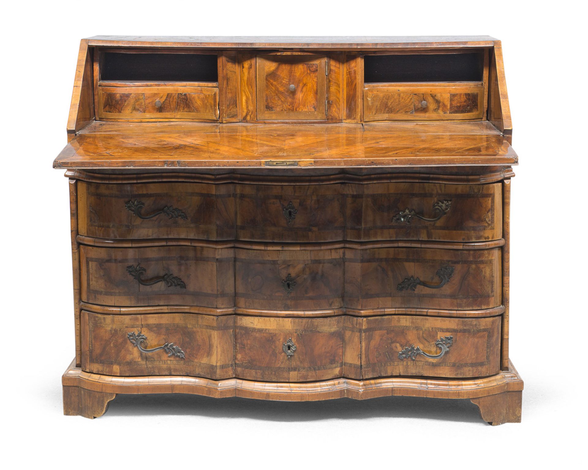 BEAUTIFUL DRESSER WITH FLIP TOP IN WALNUT AND WALNUT ROOT VENETO 18TH CENTURY - Bild 2 aus 2